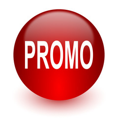 promo red computer icon on white background