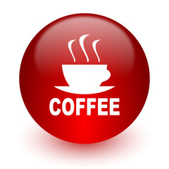 espresso red computer icon on white background