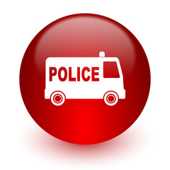 police red computer icon on white background