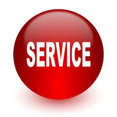 service red computer icon on white background