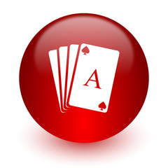card red computer icon on white background