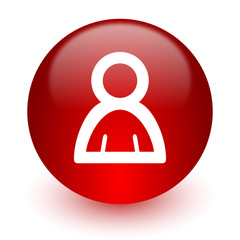 person red computer icon on white background