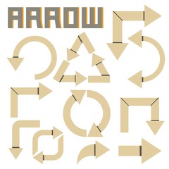 arrow sign, cardboard theme
