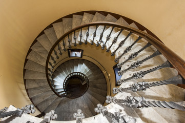 Obraz premium spiral staircase Tercesi castle