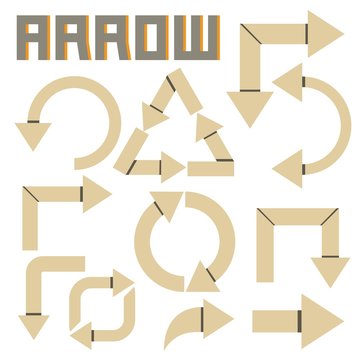 arrow sign, cardboard theme