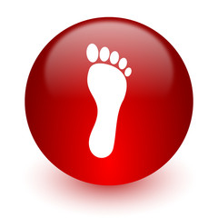 foot red computer icon on white background