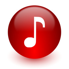 music red computer icon on white background