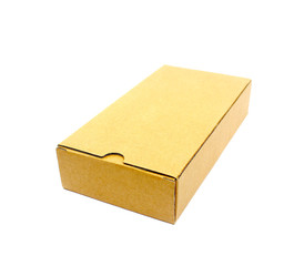 a cardboard box isolated on a white background