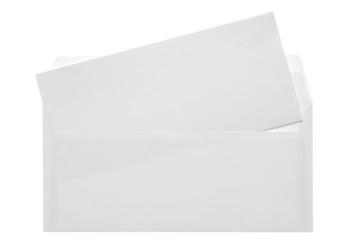 Blank opened envelope E65 size