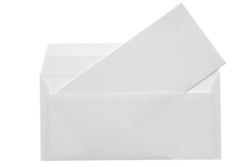 Blank opened envelope E65 size