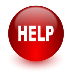 help red computer icon on white background