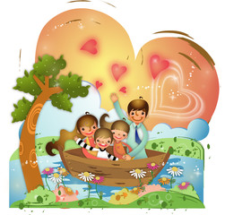 Obraz premium 행복한 우리집