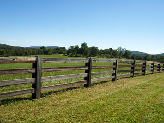 Fototapeta na wymiar Virginia Farm Fence-22