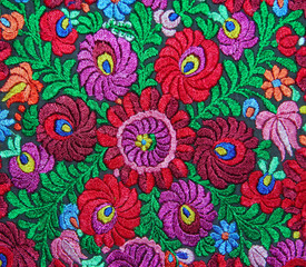 multicolor floral hand embroidery pattern