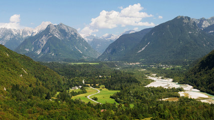 Fototapeta na wymiar Soca Valley, Julian Alps, Slovenia