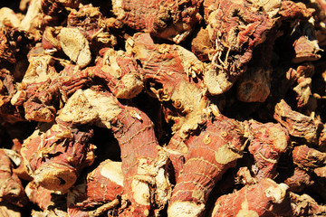 Spices and herbs on market