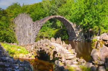 Zelfklevend Fotobehang Rakotzbrücke Rakotz-brug
