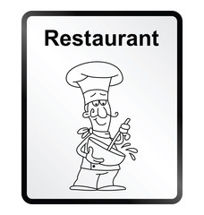Restaurant Information Sign