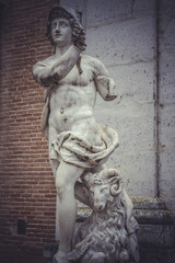 Naklejka premium Ornamental fountains of the Palace of Aranjuez, Madrid, Spain.Wo