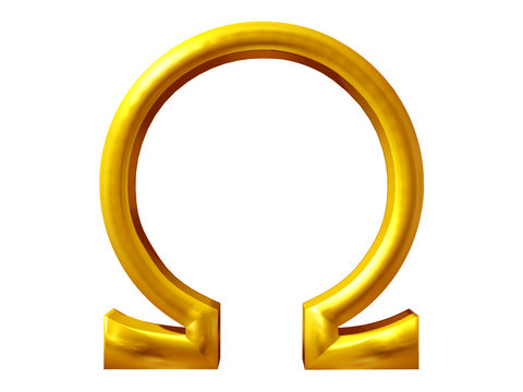 Omega sign in gold