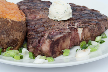 T-Bone Steak with Baked Potato