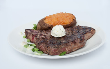 T-Bone Steak with Baked Potato
