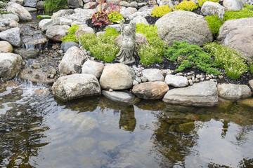 Tranquil Pond in a Garden