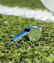 Whistle on a soccer field