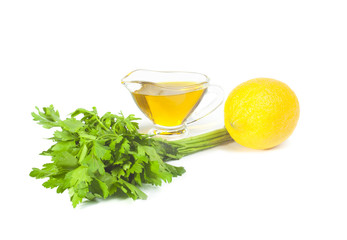 foodstuffs on white background