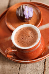 hot chocolate with chocolate ball