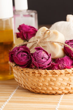 soap with roses
