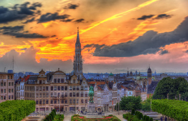 Vue du centre-ville de Bruxelles