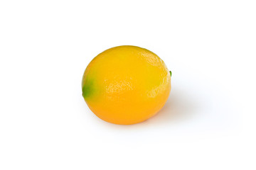 Lemon on white