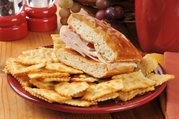 Turkey cheese sandwich