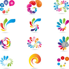 Fototapeta na wymiar Logo, Spirale, Welle, Schnörkel