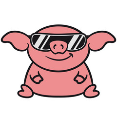 Sonnenbrille Party Cool Schwein