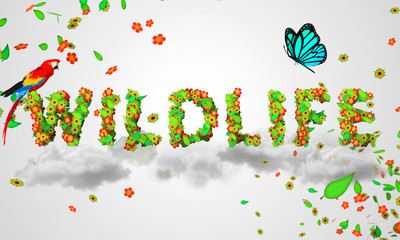 Wildlife leaves particles 3D