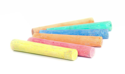 Colorful chalk .