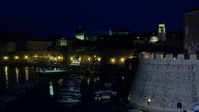 Dubrovnik old city by night