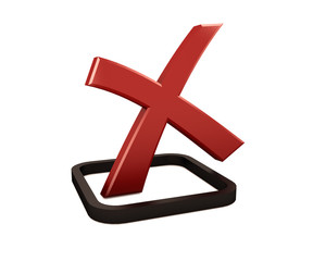 checkmark on isolated white