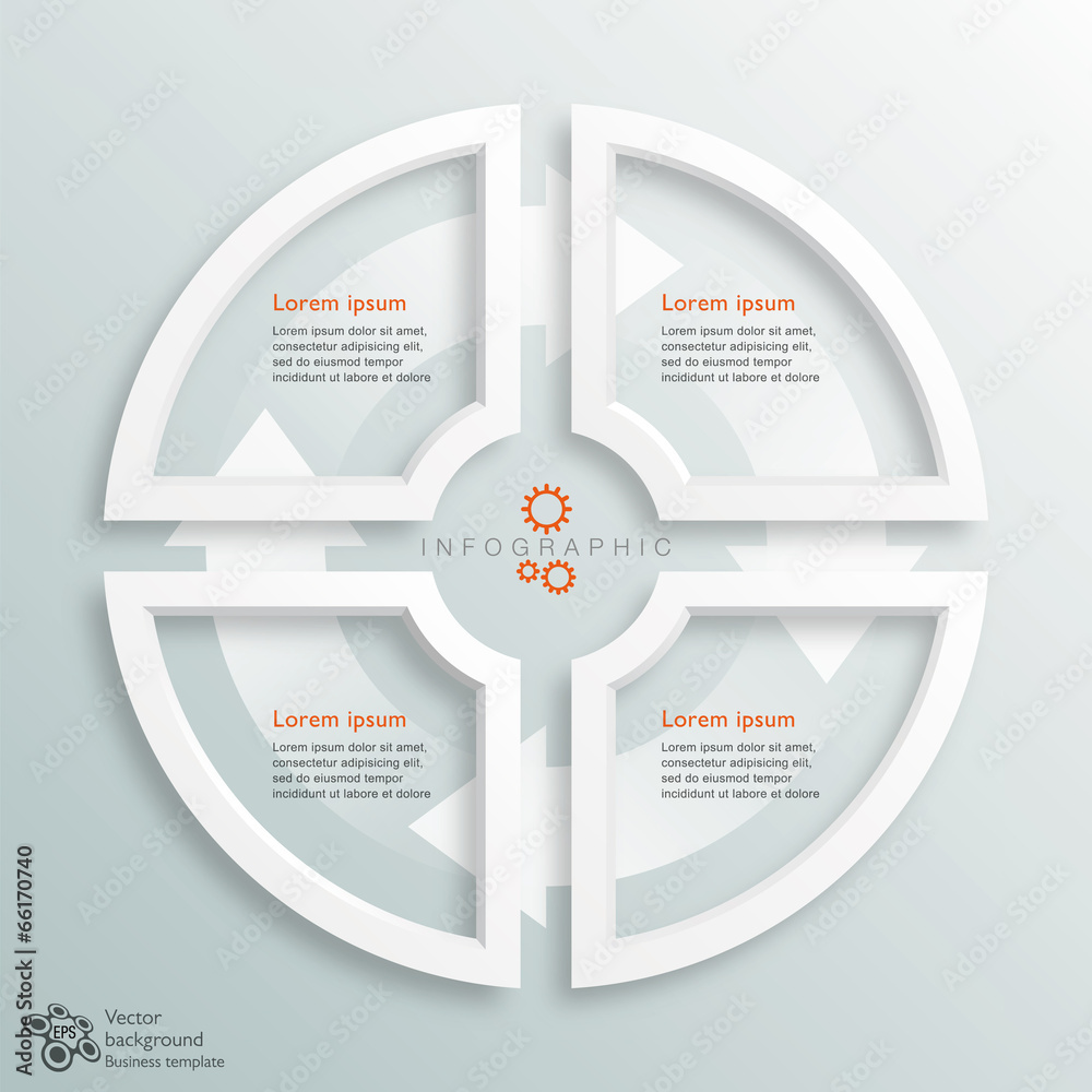 Canvas Prints infographics vector background 4-step process