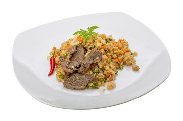 Fried rice with beef