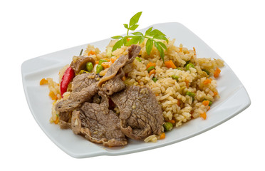 Fried rice with beef