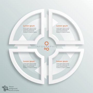 Infographics Vector Background 4-Step Process