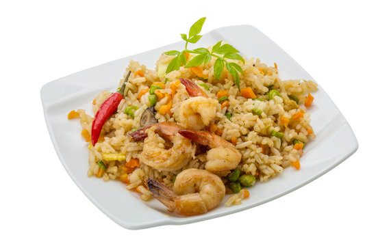 Fried rice with shrimps