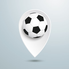 Obraz premium Location Marker Football