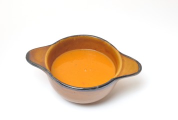 Tomato Soup Bowl isolated on a white background