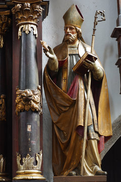 Saint Augustine baroque sculpture