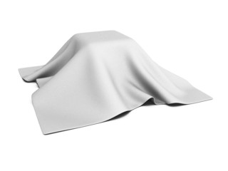 Naklejka premium surprise box covered with white cloth