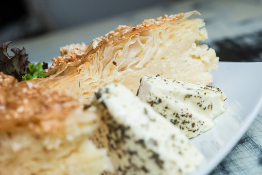 Homemade cheese pie